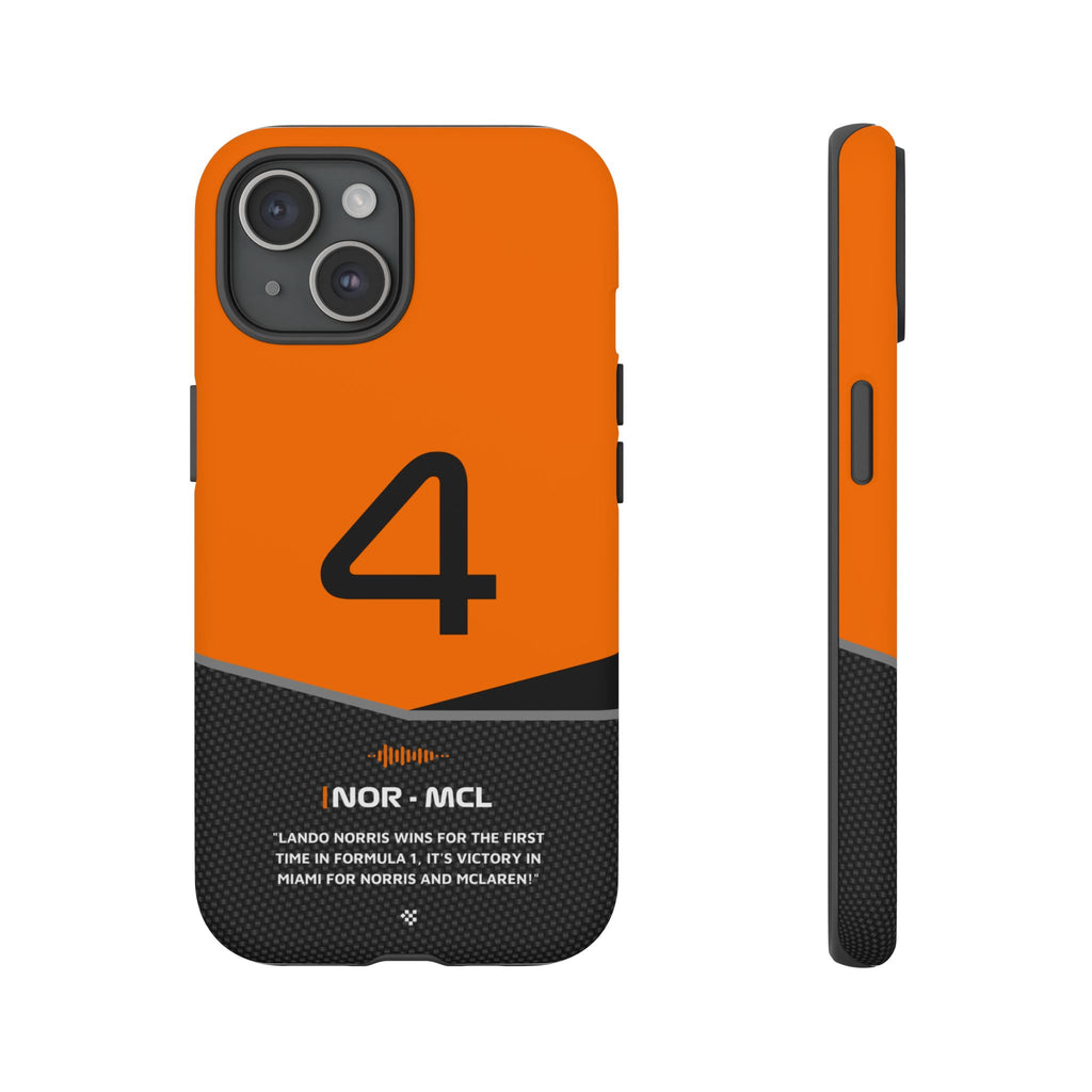 Lando Norris McLaren F1 Phone Case iPhone 15