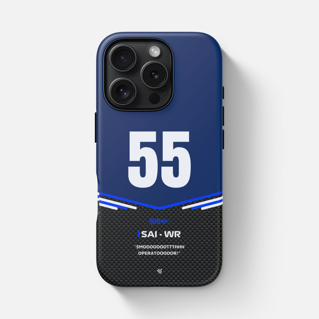 Blue Carlos Sainz F1 2025 Team Phone Case