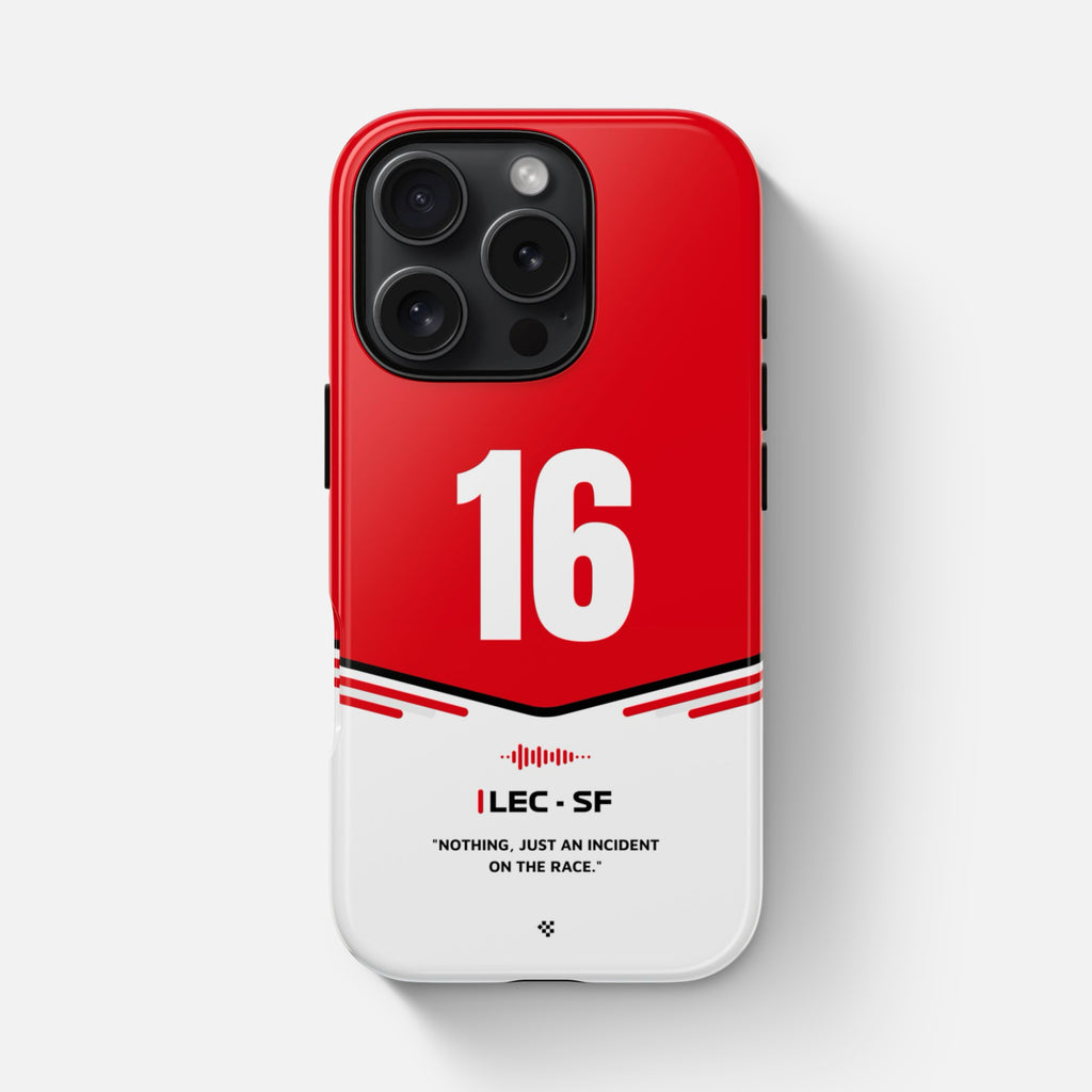 Red Charles Leclerc F1 2025 Helmet Phone Case