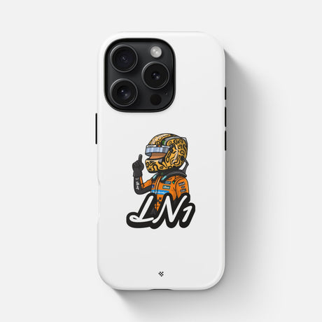 Picture of the Lando Norris F1 World Champion phone case in white