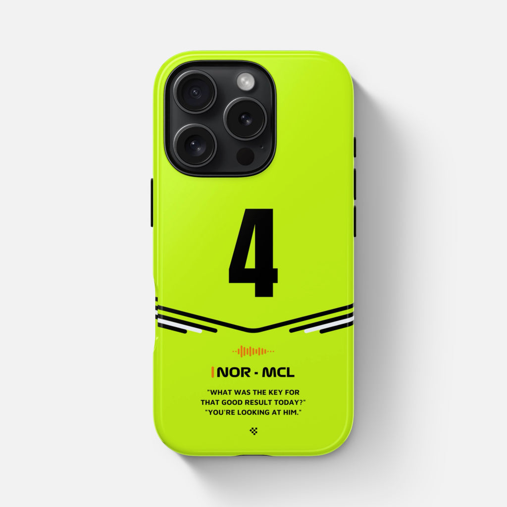 Lando Norris F1 2025 Helmet Phone Case