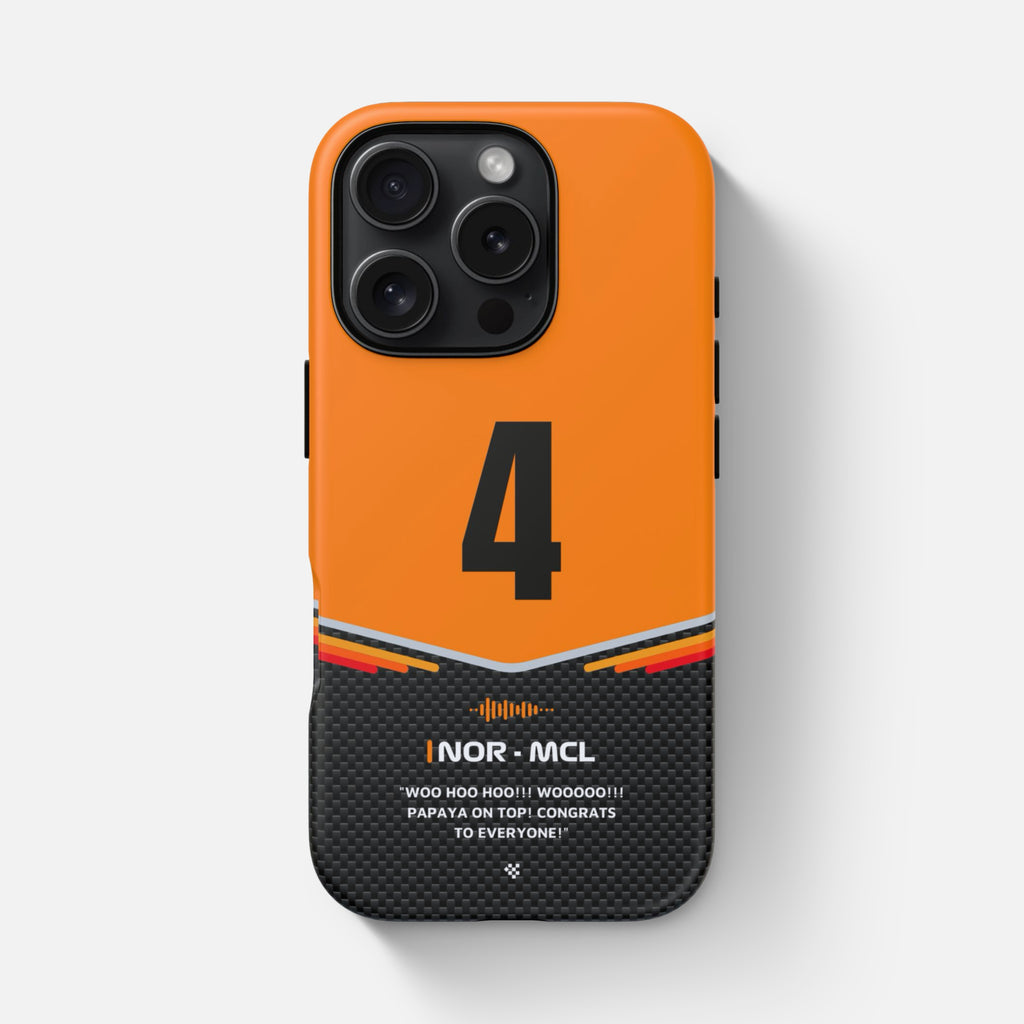 Orange Lando Norris F1 2025 Team Phone Case