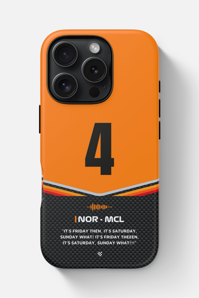 Lando Norris F1 2025 Team Phone Case for iPhone - perfect F1 phone case for Formula 1 and Lando Norris fans