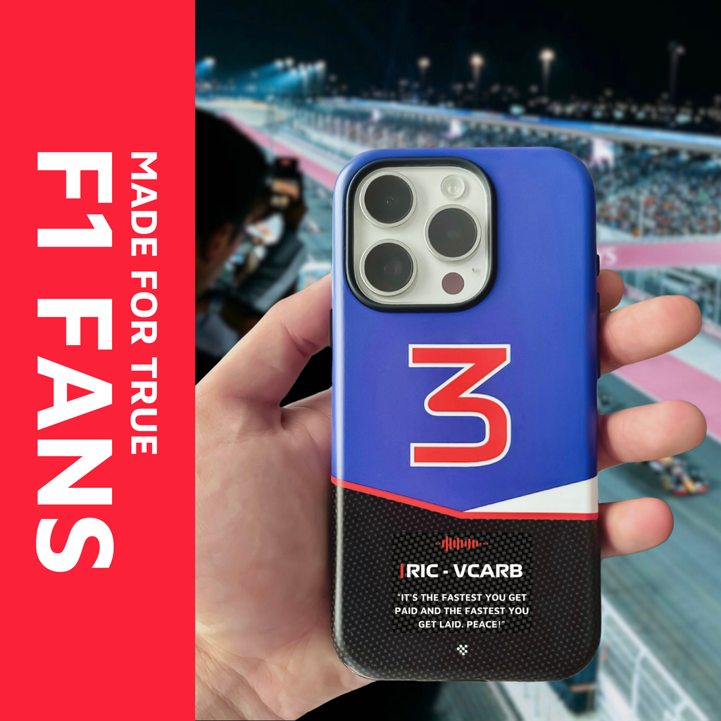 Formula 1 phone case in your hand, ideal for motorsport and F1 fans