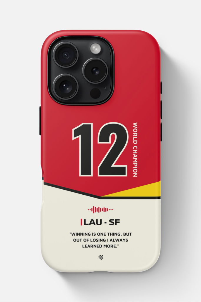 Red Niki Lauda F1 Legend Phone Case for iPhone, Samsung & Google Pixel