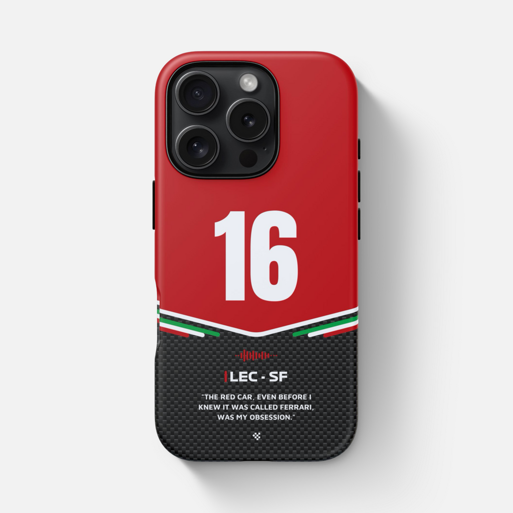 Red Charles Leclerc F1 2025 Team Phone Case