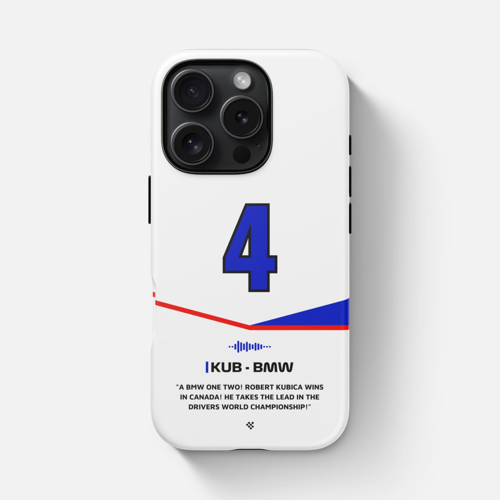 White Robert Kubica F1 Legend Phone Case